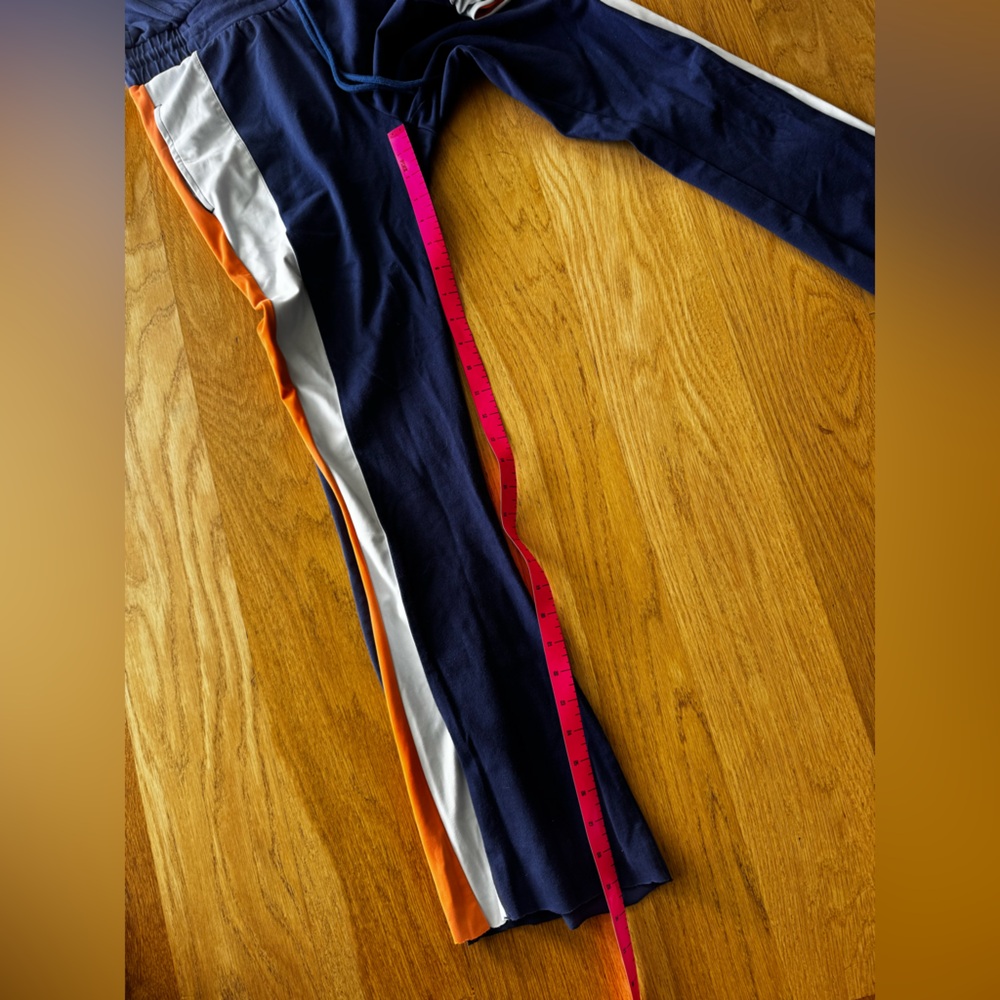 FP Movement by Free People Navy Jumpsuit with Orange and White striping XS - Picture 6 of 7